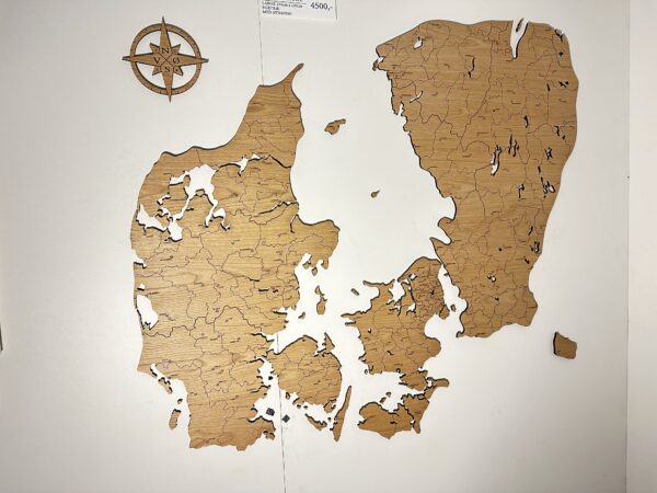 Danmarkskort med Sydsverige UDSTILLINGSMODEL