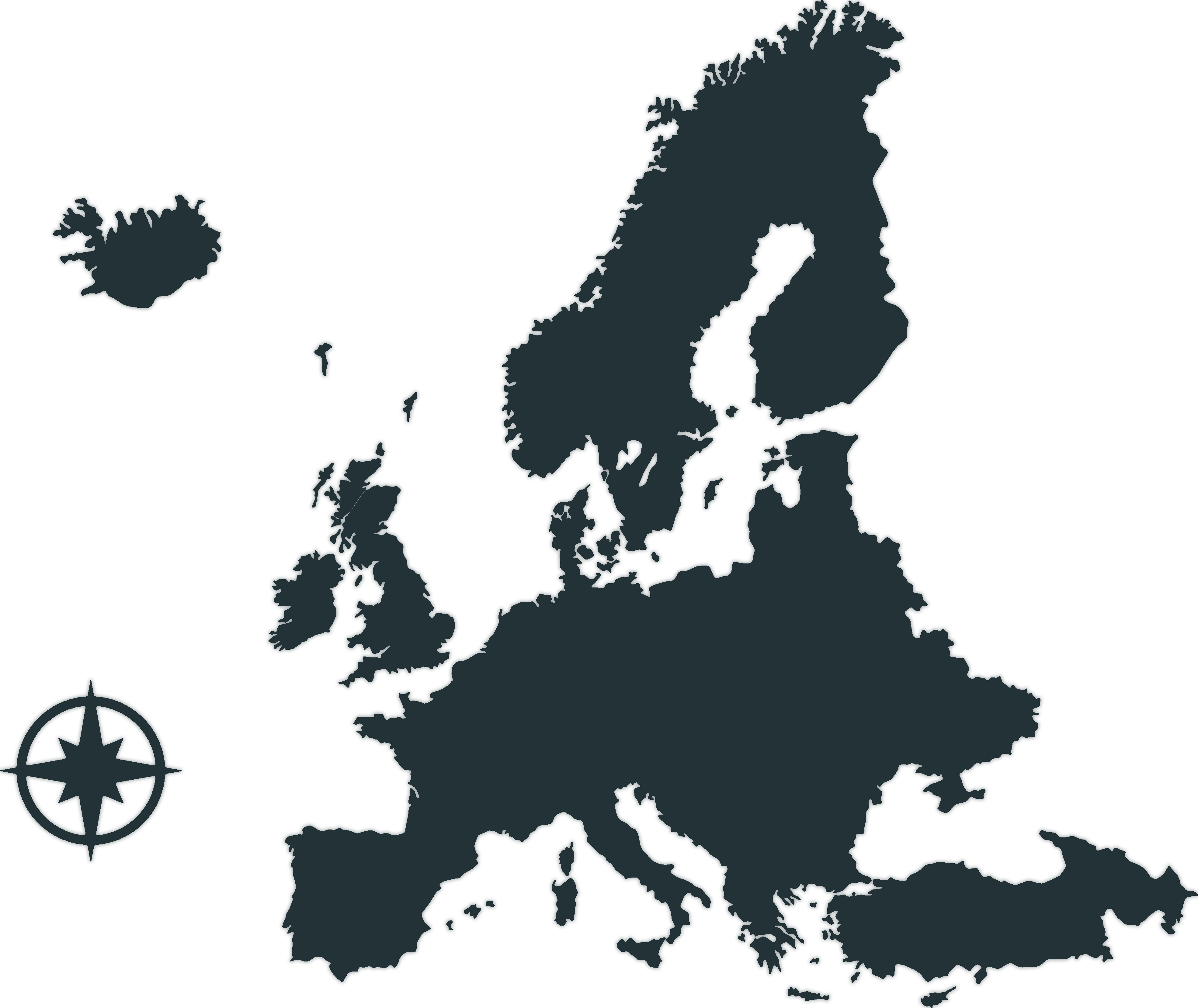Europakort i træ - World In Wood